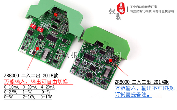 兩進(jìn)兩出信號(hào)隔離器對(duì)比圖