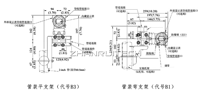 3051X單晶硅壓力變送器安裝方式