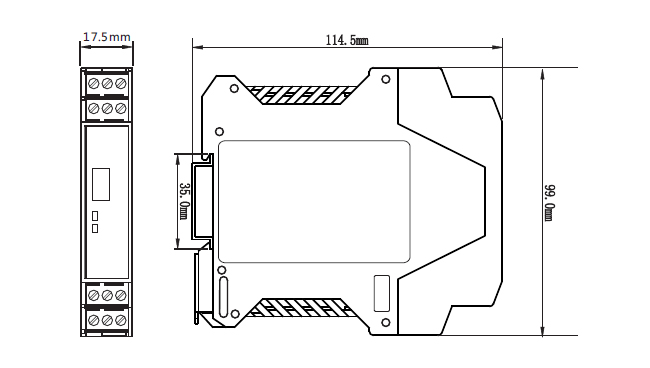 ZR-30智能信號隔離器外形尺寸