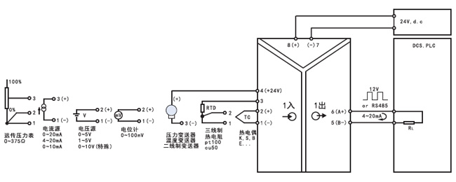 ZR-20智能溫度隔離器接線圖