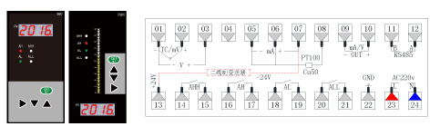 ZR-S803/TS803單光柱數(shù)顯表接線圖/