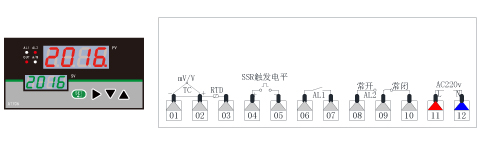 AT70B溫度PID調(diào)節(jié)儀接線圖(160*80)