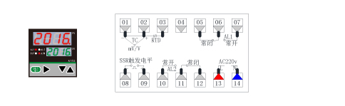 AT70D溫度PID調(diào)節(jié)儀接線圖(72*72)