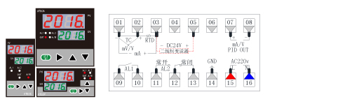 AT808A/E/F智能PID調(diào)節(jié)儀接線圖