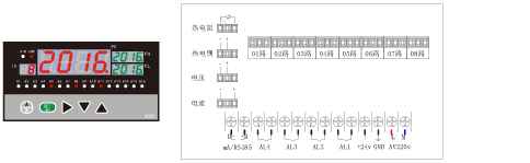 8路溫度巡檢儀接線圖