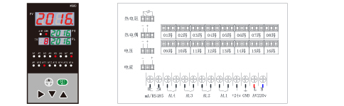 16路溫度巡檢儀接線圖